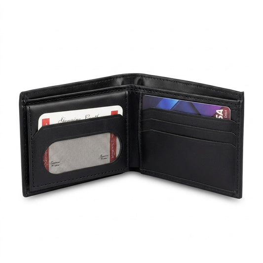 Men's Genuine Black Leather Wallet