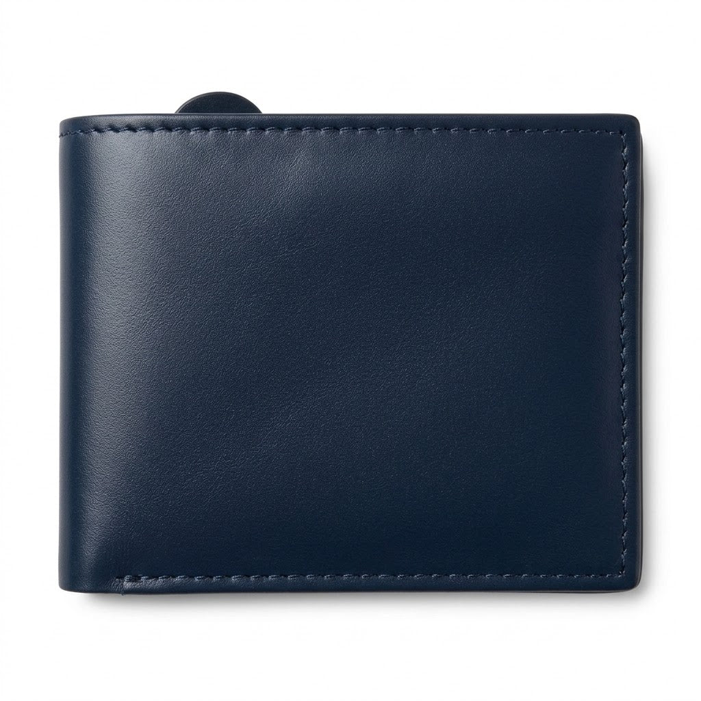 Men's Genuine Blue Leather Wallet