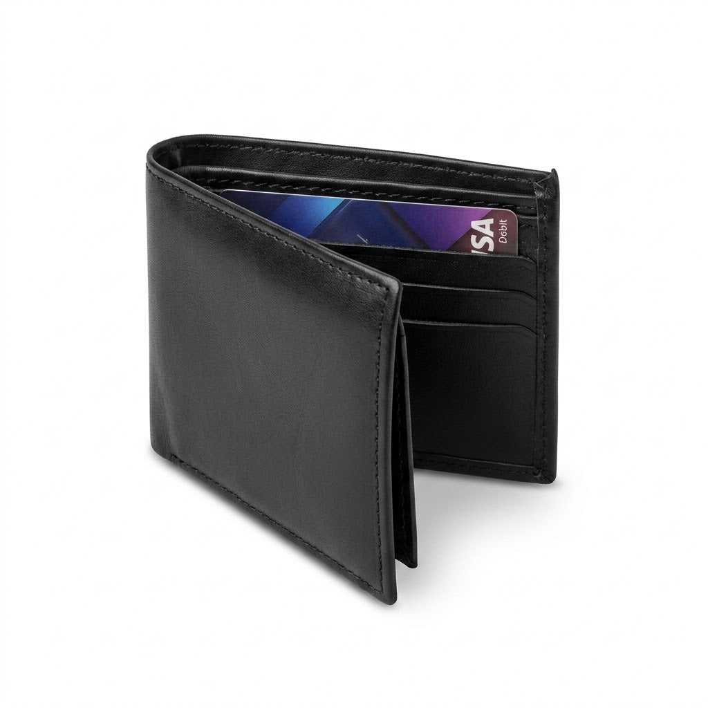 Men's Genuine Black Leather Wallet